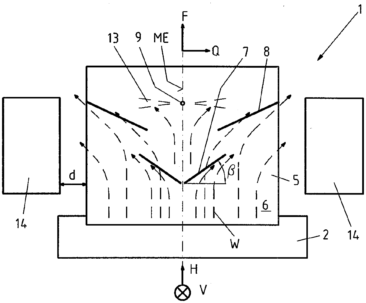 Device and method for applying liquid medium to roll and/or to rolled material and/or for removing liquid medium