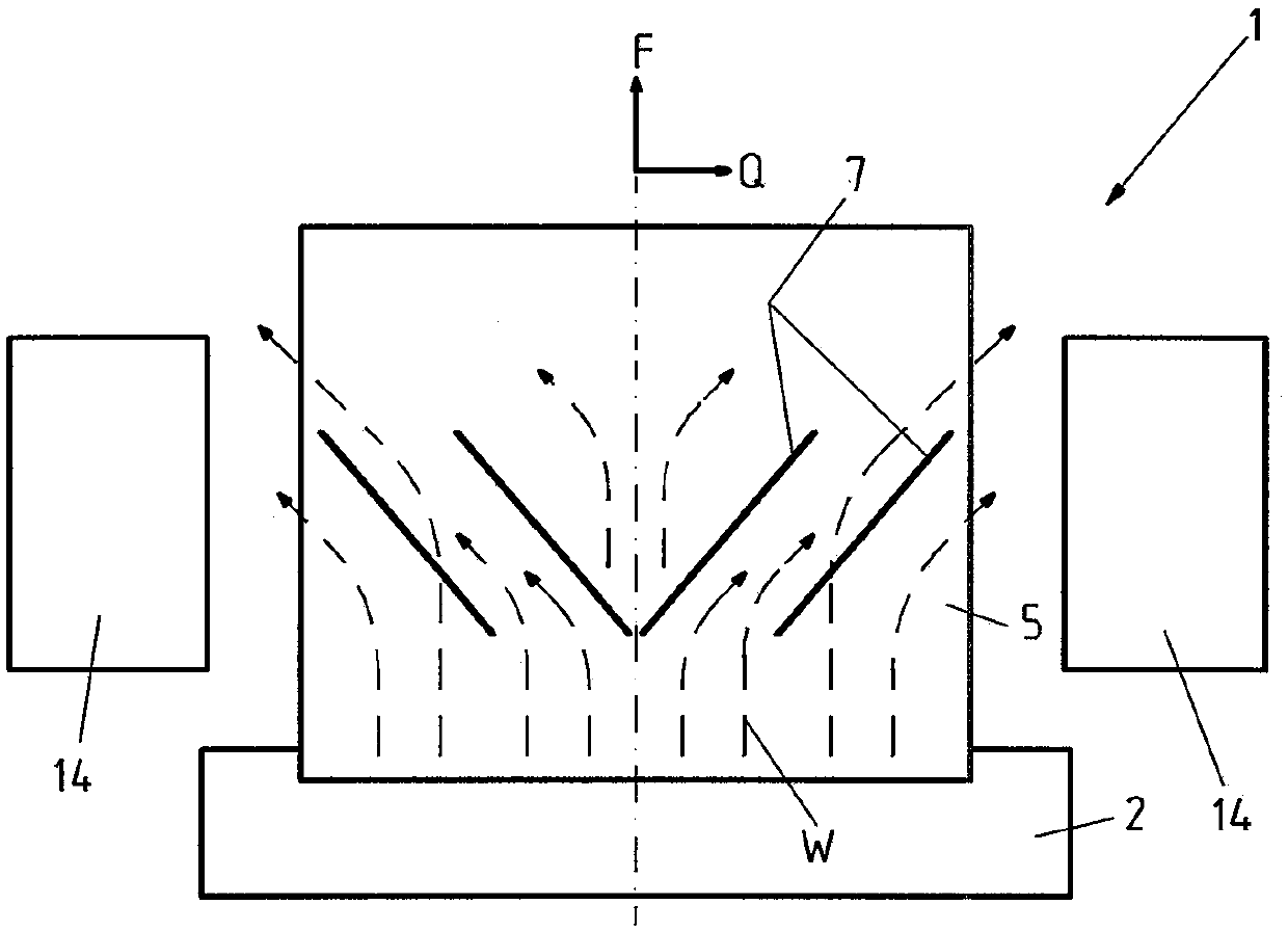 Device and method for applying liquid medium to roll and/or to rolled material and/or for removing liquid medium