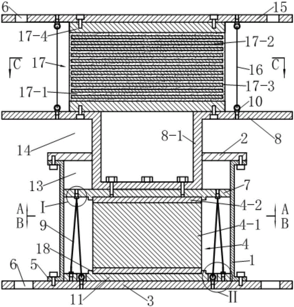 Three-dimensional base isolation support with preset vertical initial rigidity