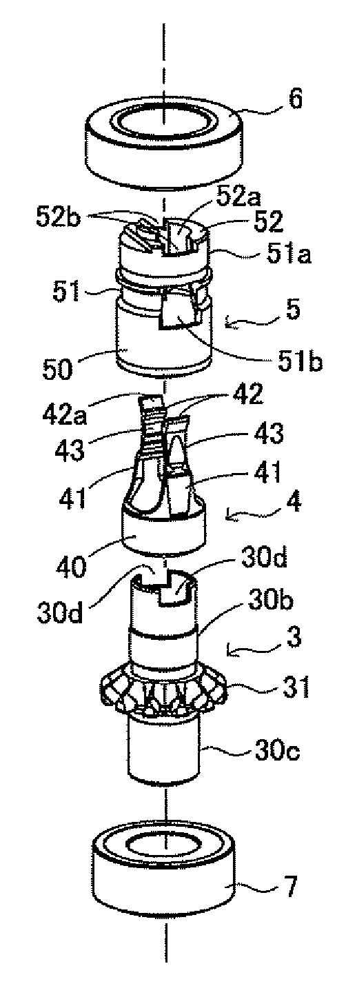 Chuck mechanism for dental handpiece and dental handpiece using the mechanism