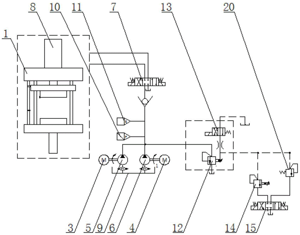 PLC control system and method for servo energy-saving control system of ceramic press