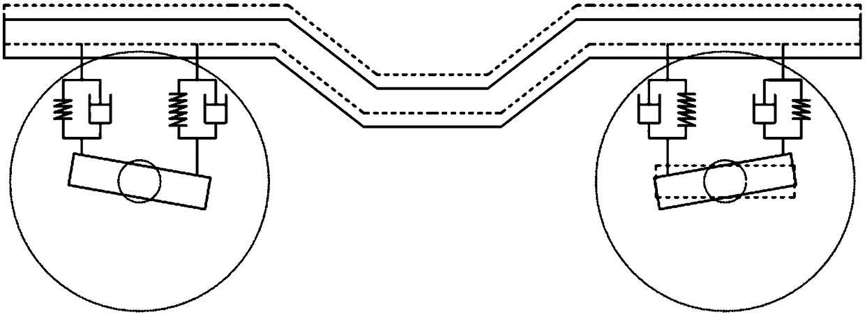 Railway vehicle primary suspension structure and bogie with the same