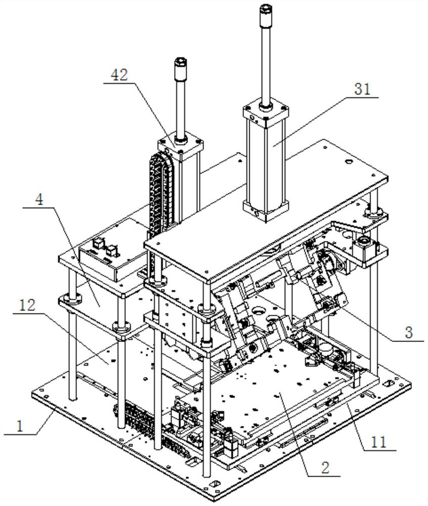 Equipment and processing method for laminating and pressing processing of computer panel and middle frame