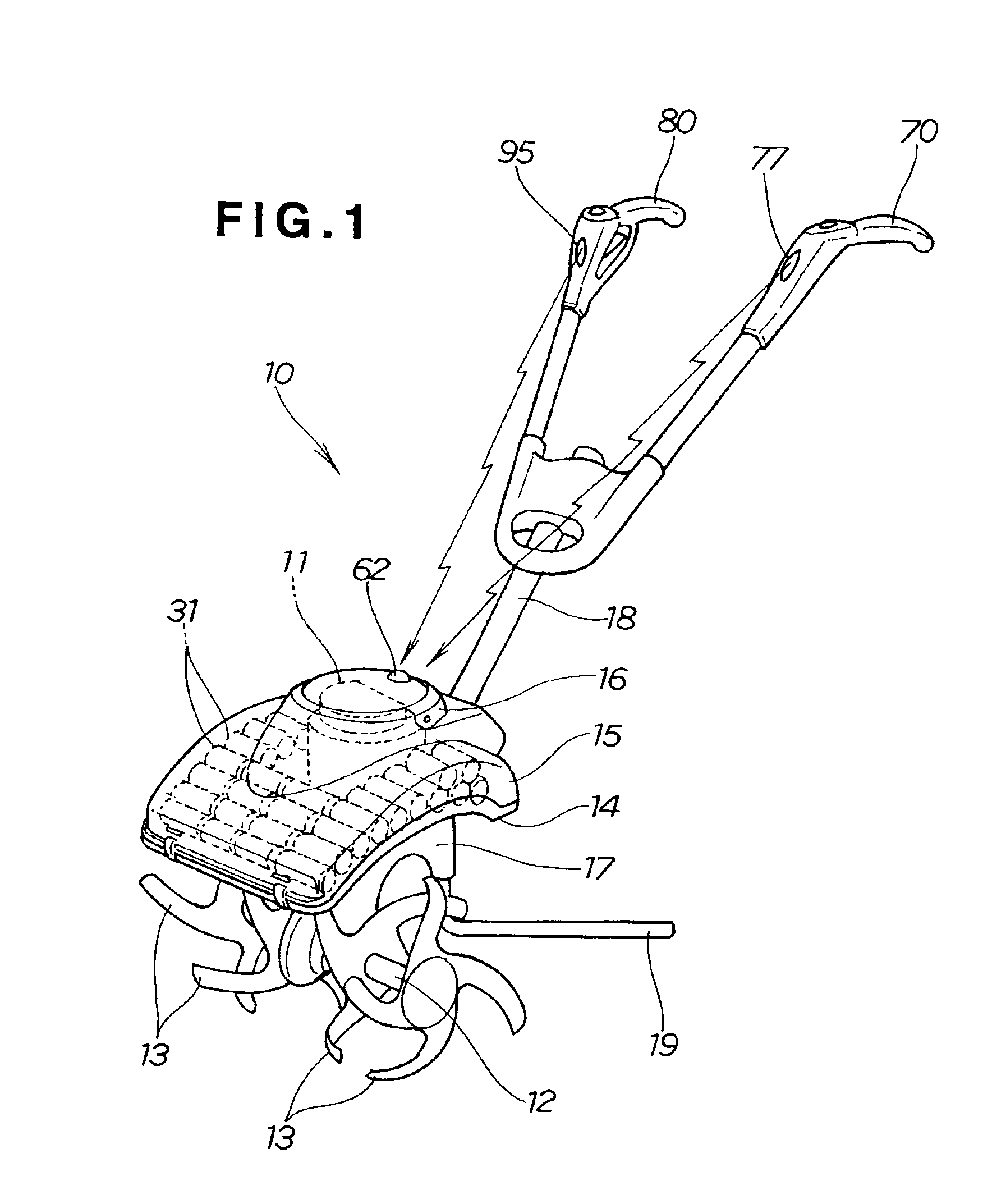 Walk-behind electric cultivating machine