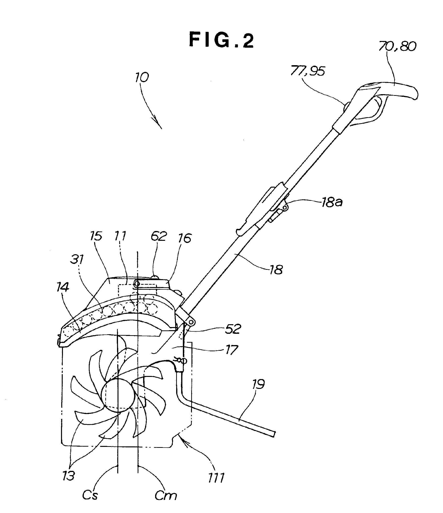 Walk-behind electric cultivating machine