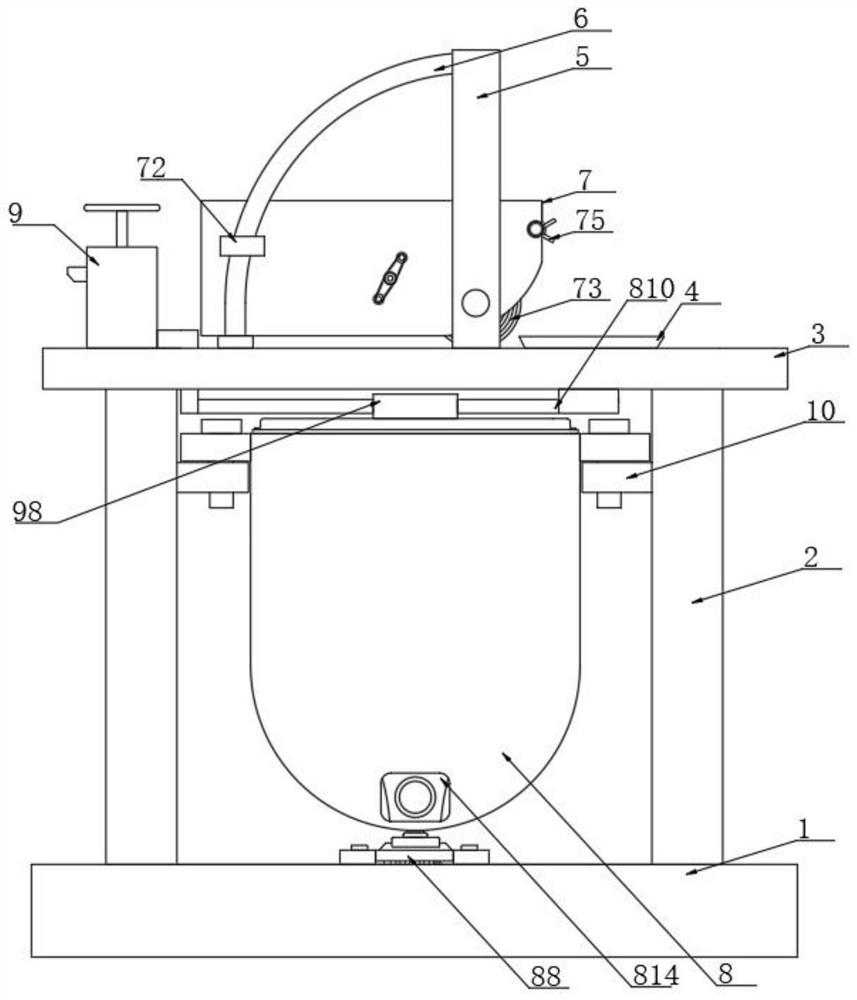 Refining and filtering device for crude linseed oil