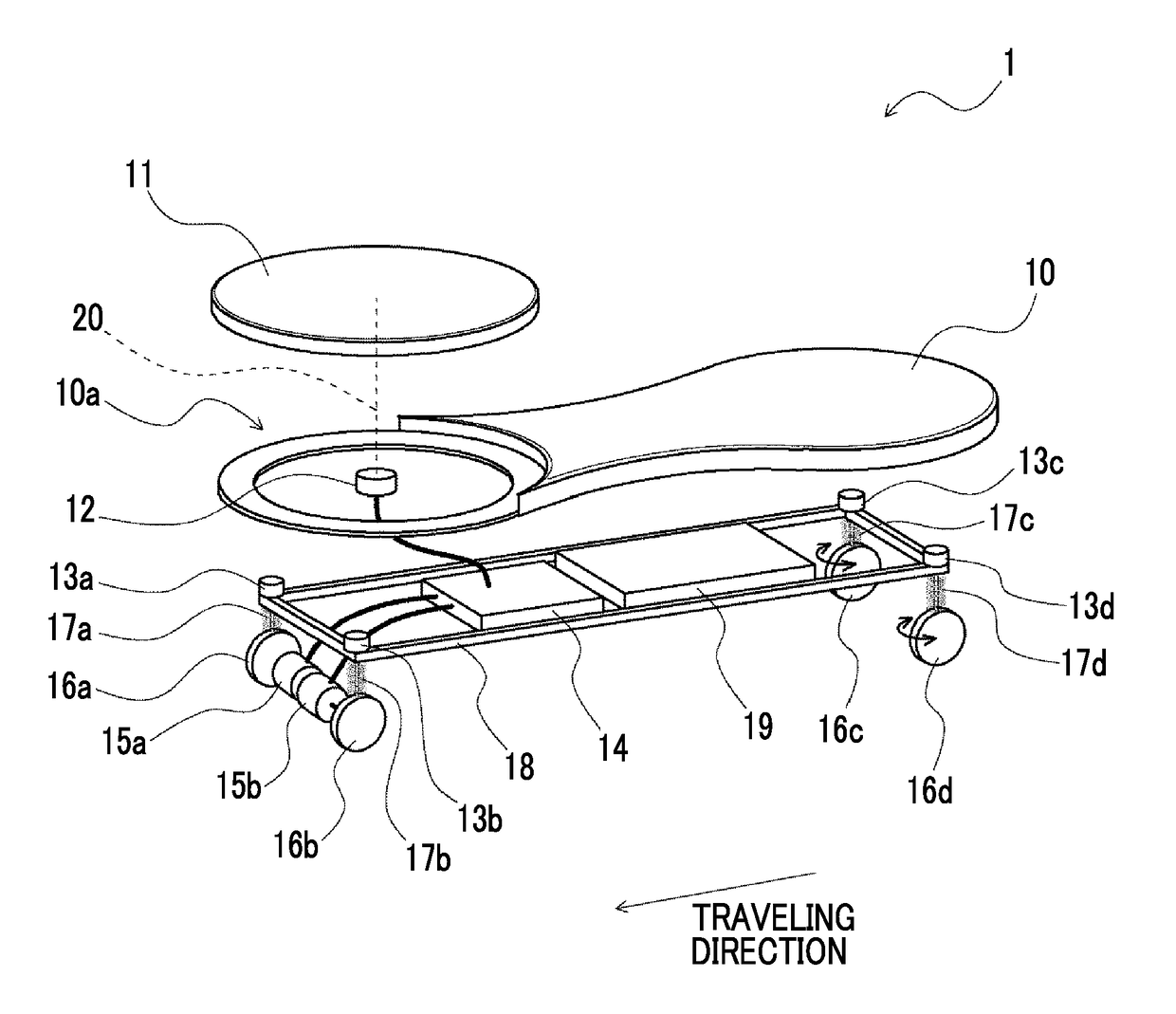 Standing-ride type moving device