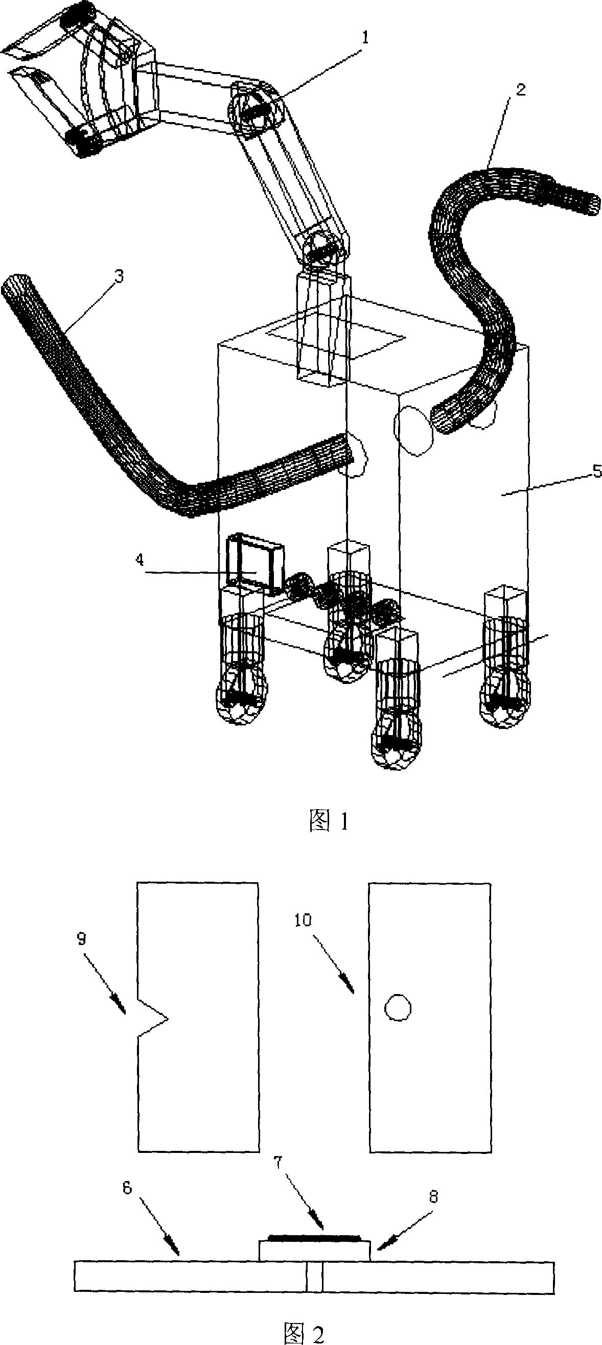 Laser impact repairing device and method for damaged metal blade