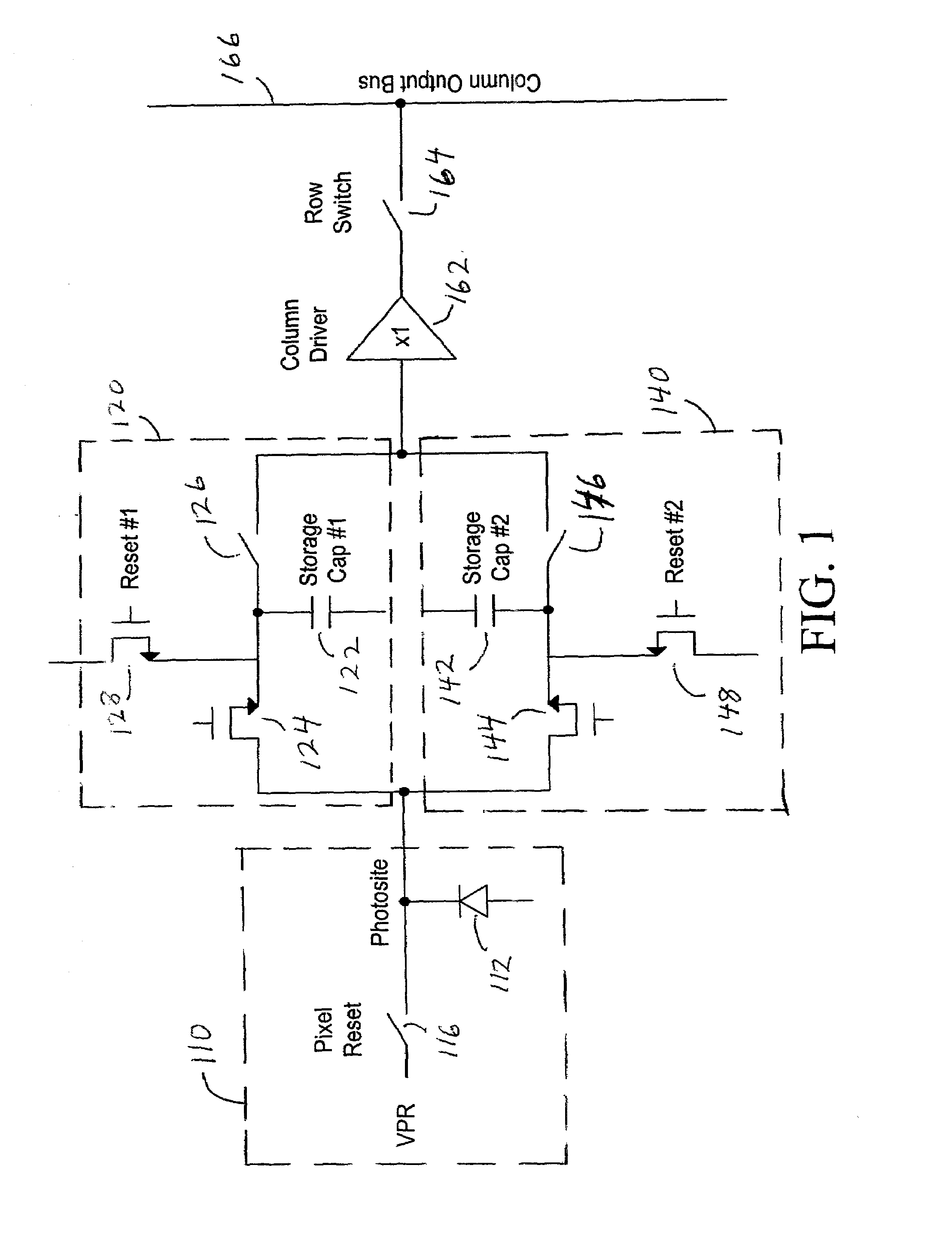 Dual storage node pixel for CMOS sensor