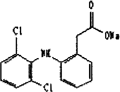 Diclofenac sodium sustained release tablet and preparation method thereof