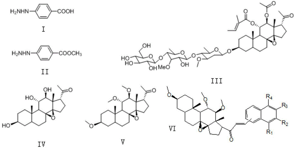 Pyrazoline hydroxamic acid C21 steroid saponin aglycone derivative containing naphthalene skeleton, as well as preparation method and application of derivative