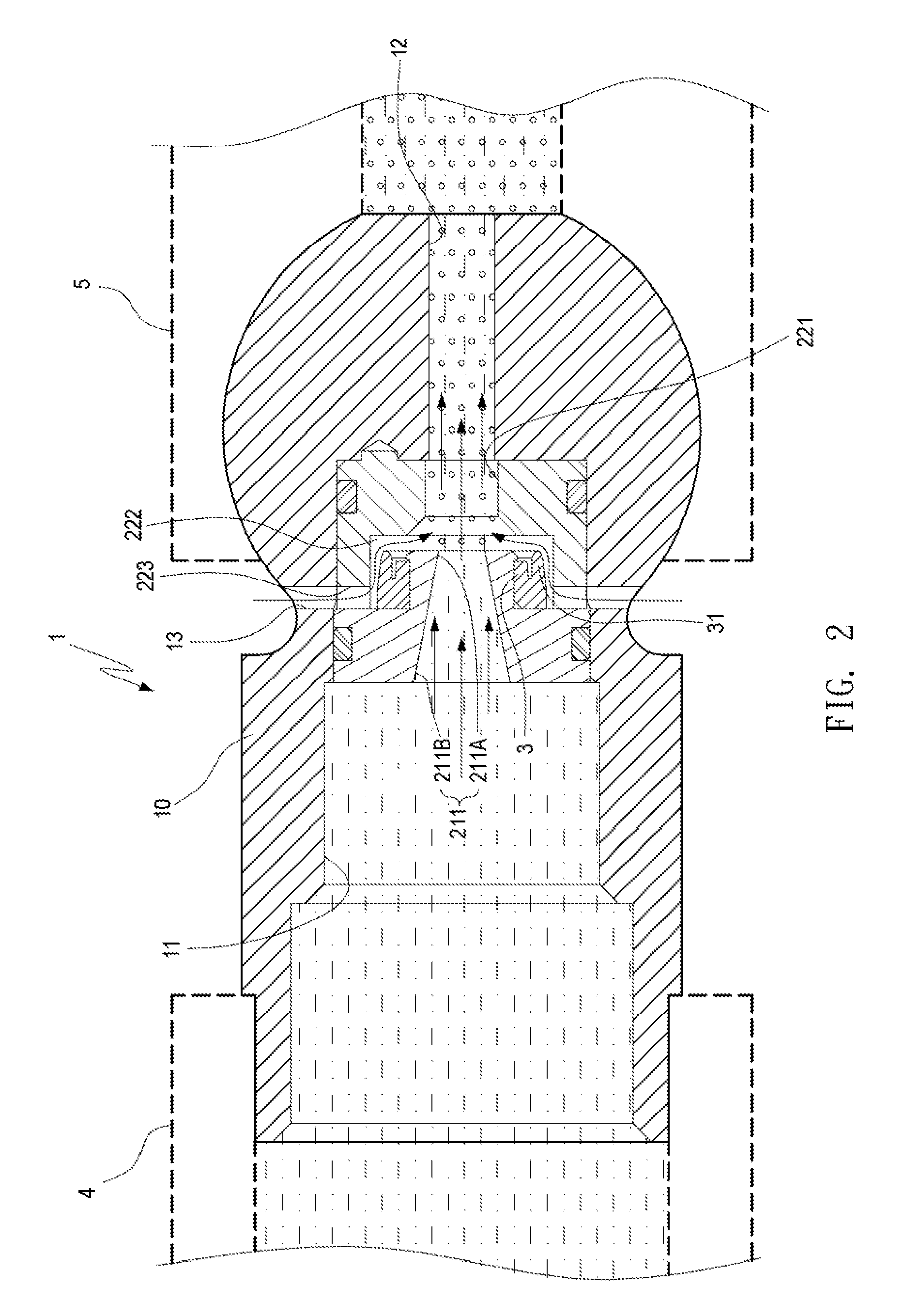 Air intake module of water feeding apparatus