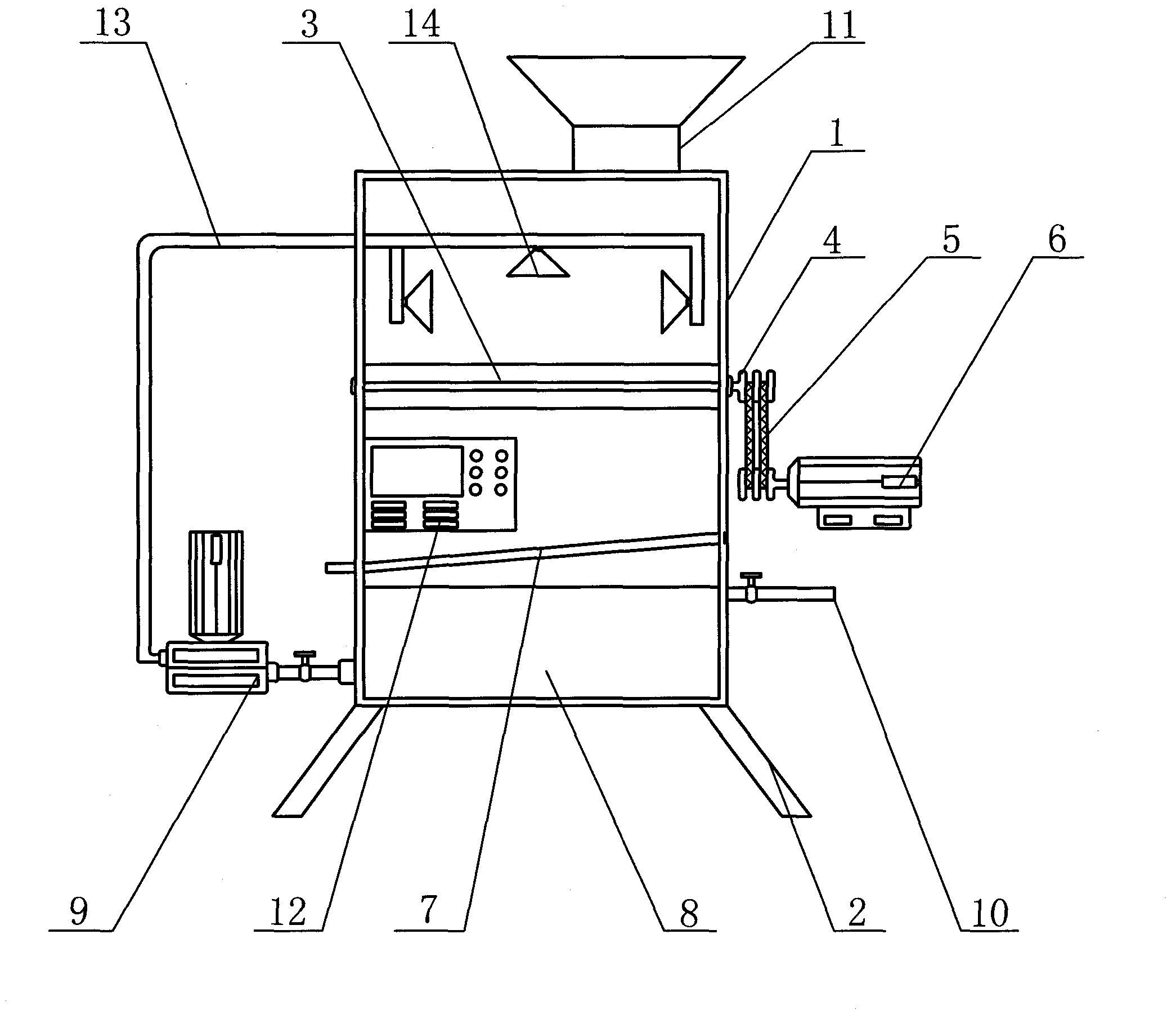 Vibrating type pesticide seed dressing device