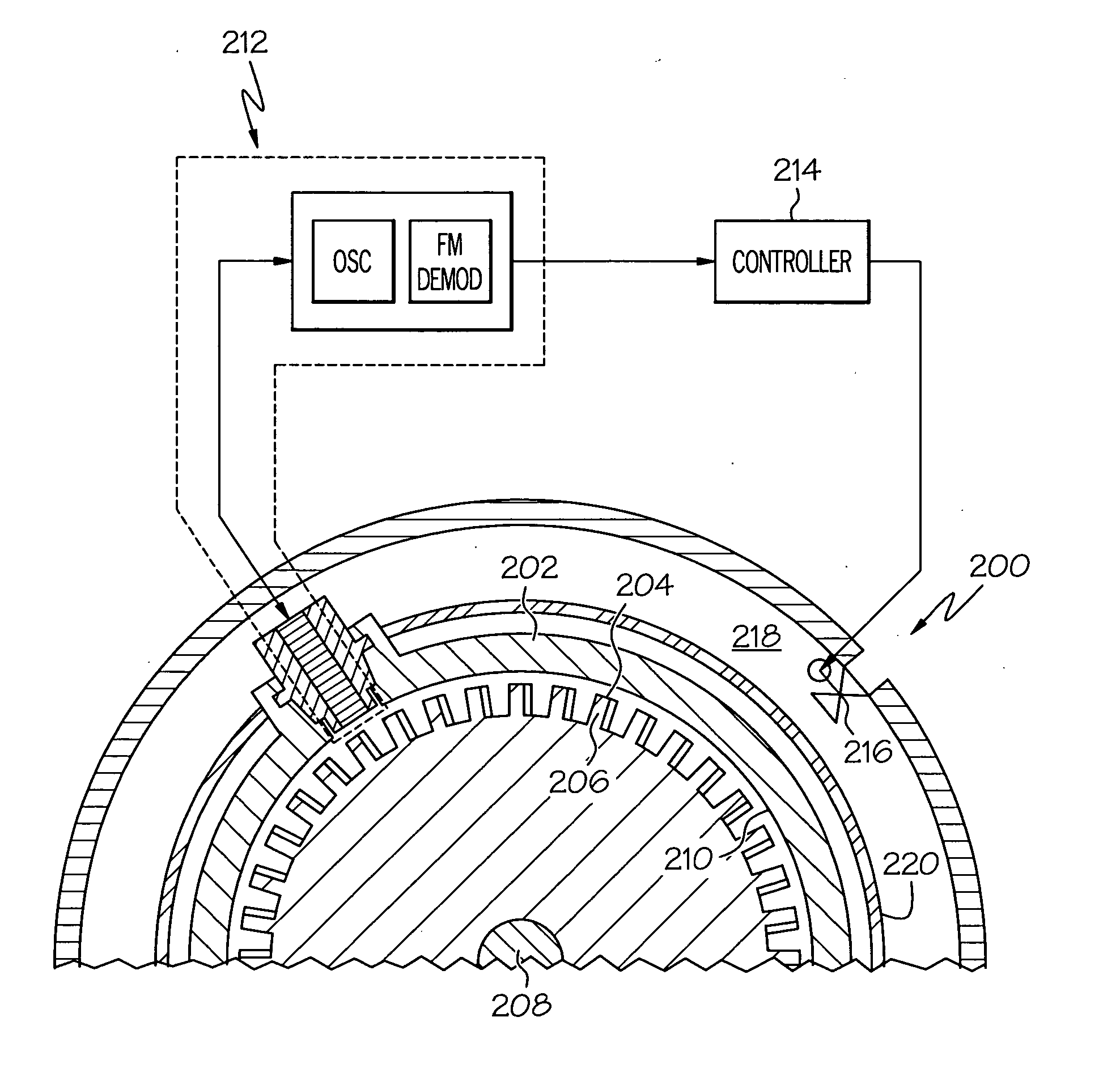 Turbine blade proximity sensor and control system