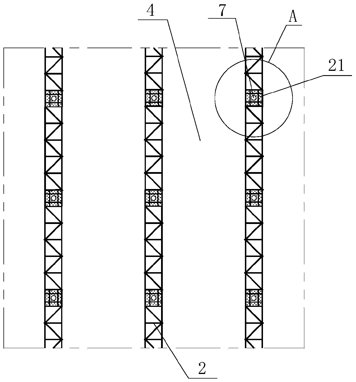 Protection structure for high and steep slope and construction method thereof