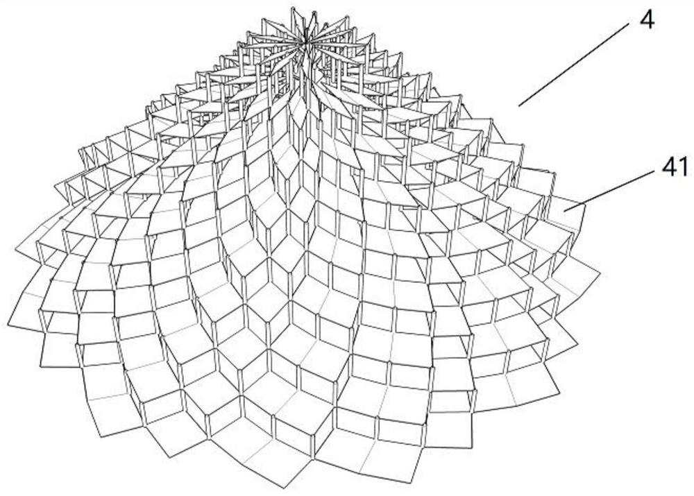 Novel louver with plant phyllotaxis
