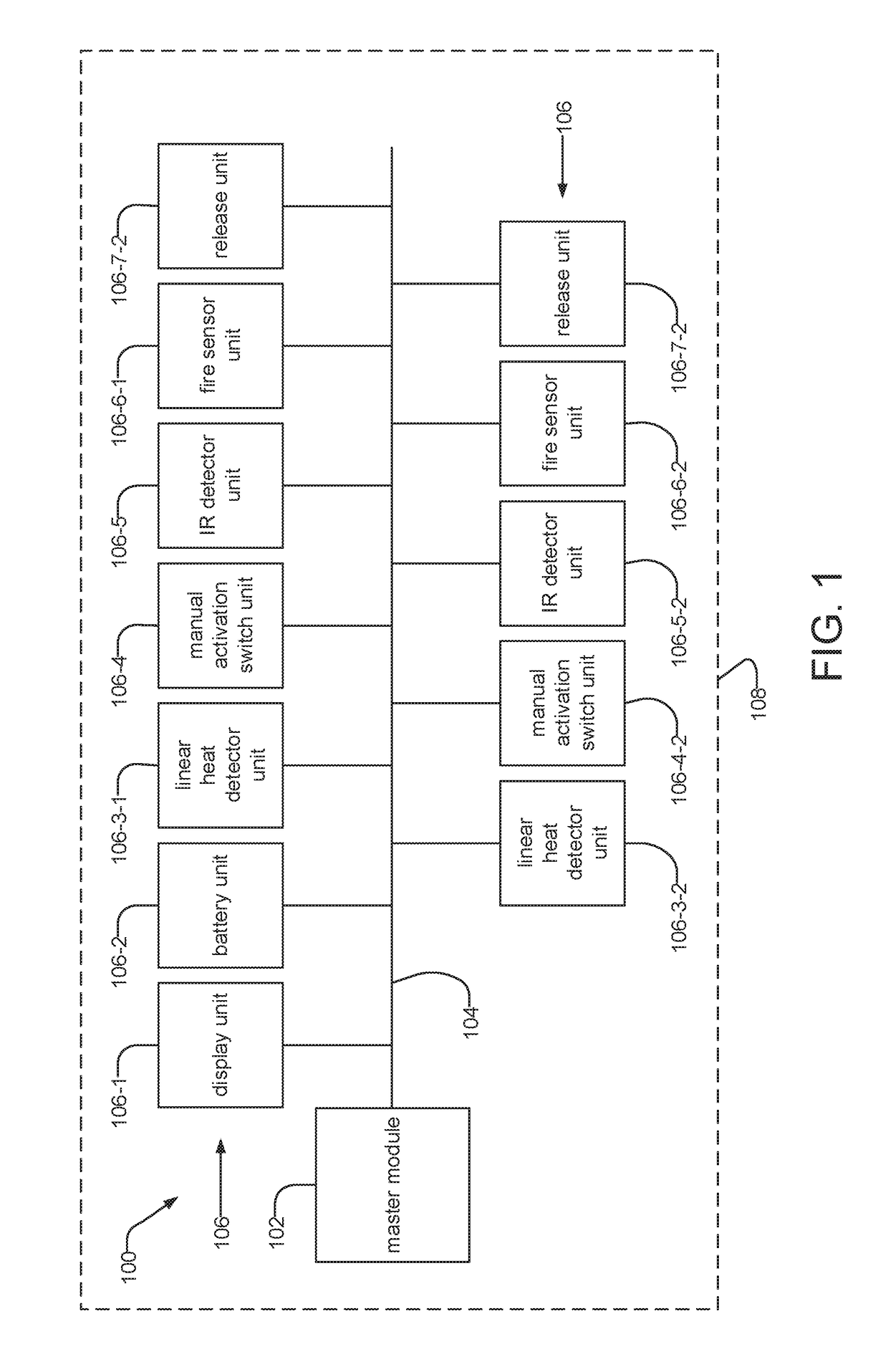 Addressing method for slave units in fire detection system