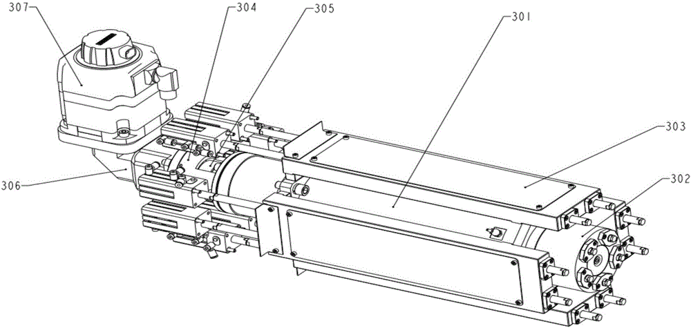 Rod clamping mechanism of monocrystal silicon horizontal single-rod squarer