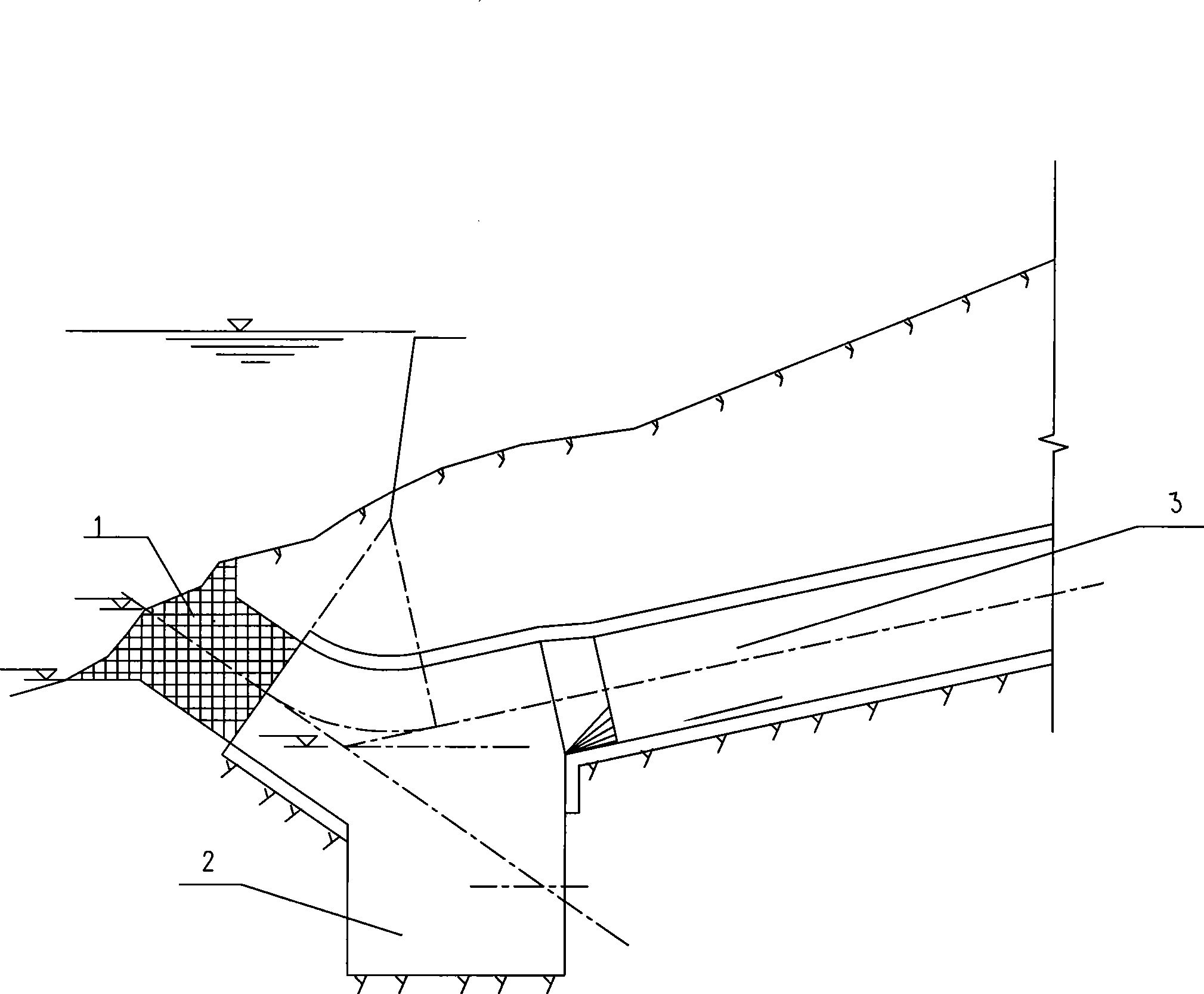 Electric power plant circulating water rock plug type intake and construction method