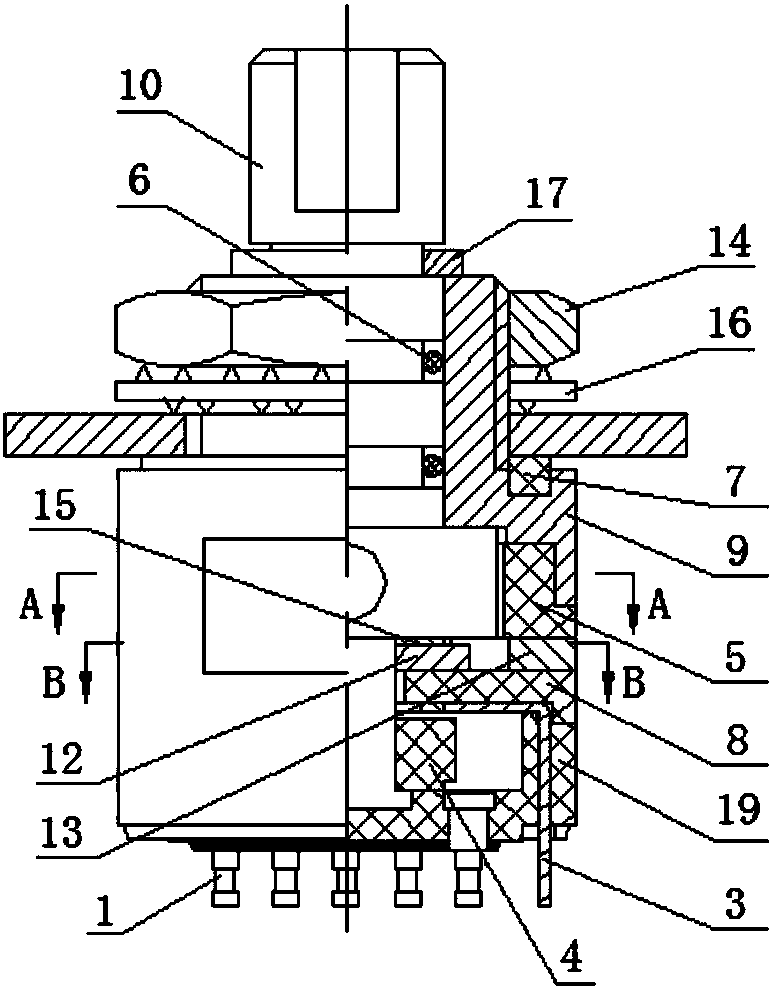 A static sealed rotary switch with shielding function