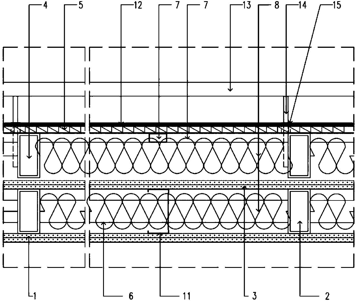 High-and-large space partition wall with sound insulation function