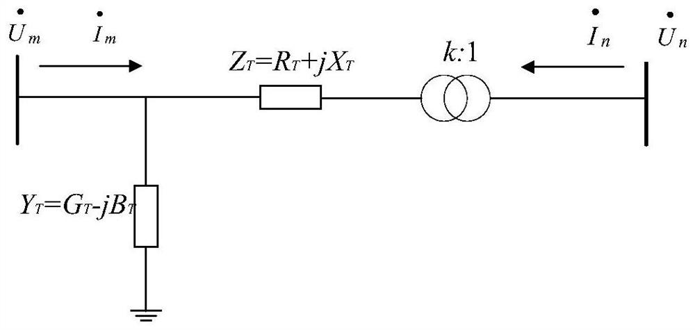 Transformer positive sequence parameter identification method and device based on current change recording data