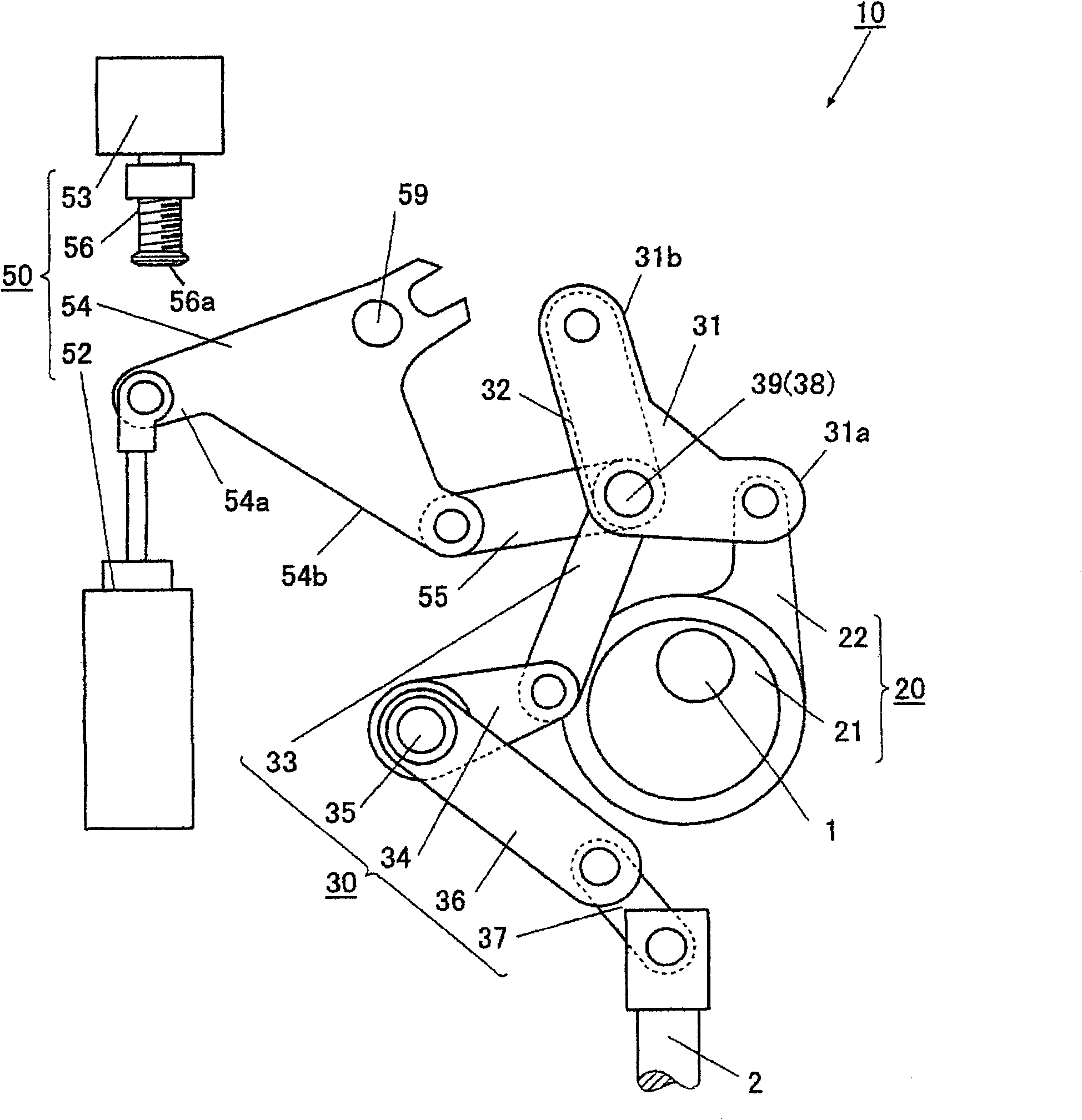 Needle bar reciprocating mechanism of sewing machine