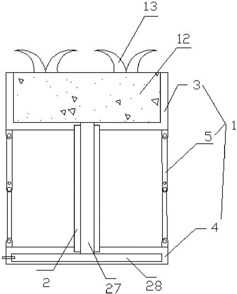 Ecological road and bridge protecting and greening device