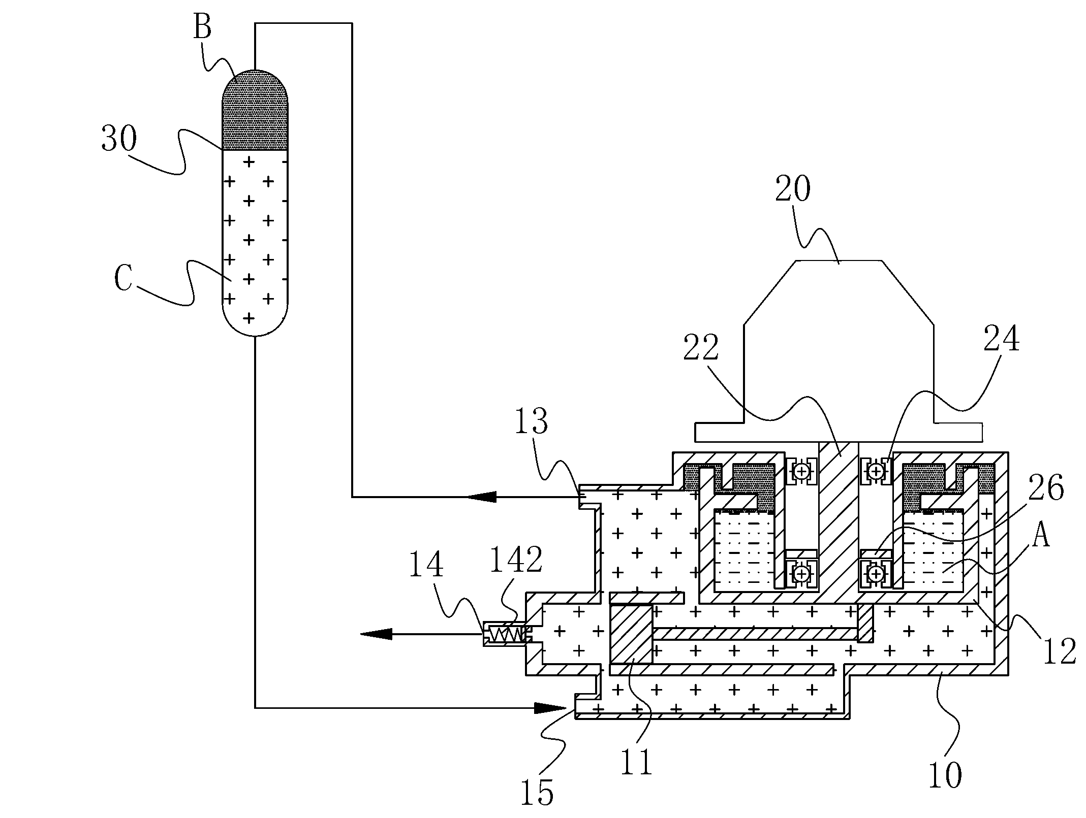 Boosting pump for dimethyl ether vehicle