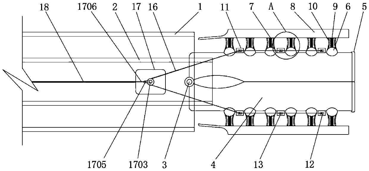 Lung fixing device used under thoracoscope