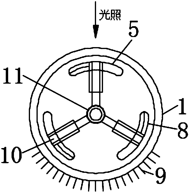 Solar vacuum tube with inner tube water scale self-clearing function