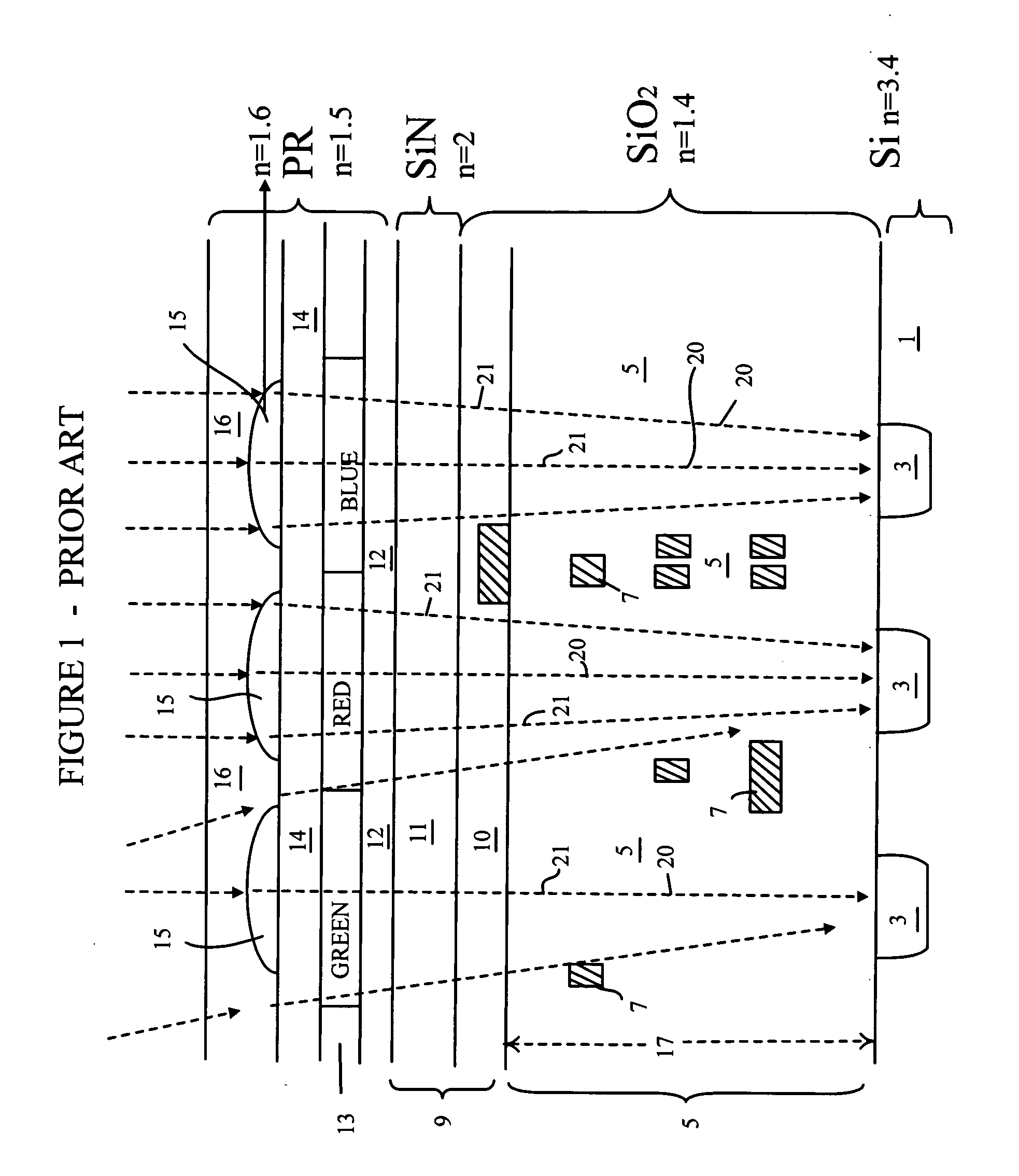 Lens structures suitable for use in image sensors and method for making the same