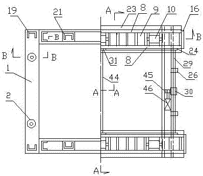 Extruding stamping die installing vehicle