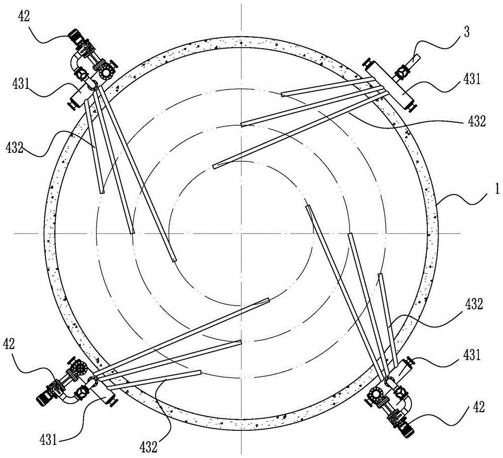 Hydraulic stirring anaerobic tank