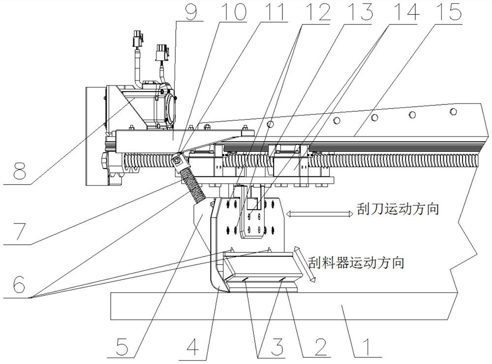 A scraper device with a scraper on the scraper