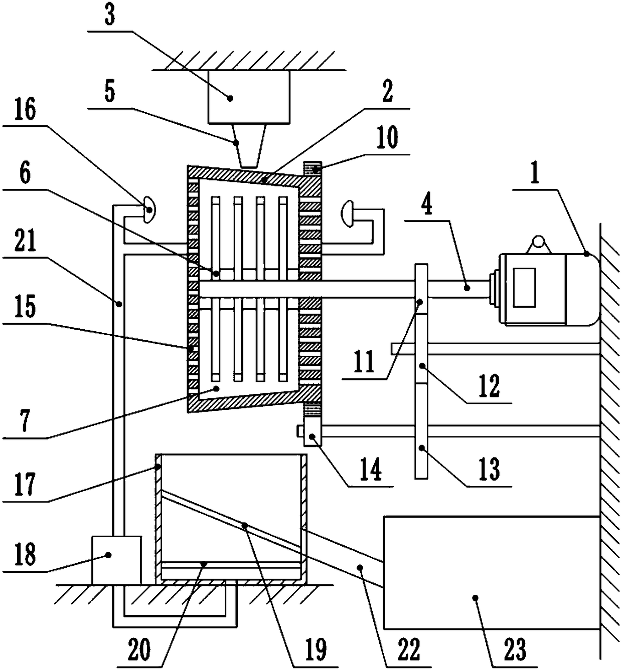 Smashing and cleaning mechanism