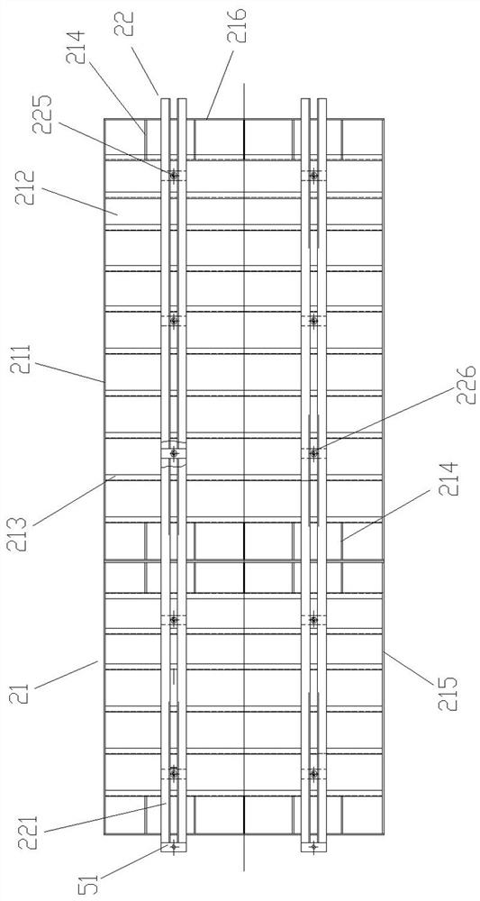 Ship lock head side pier combined template and installation method