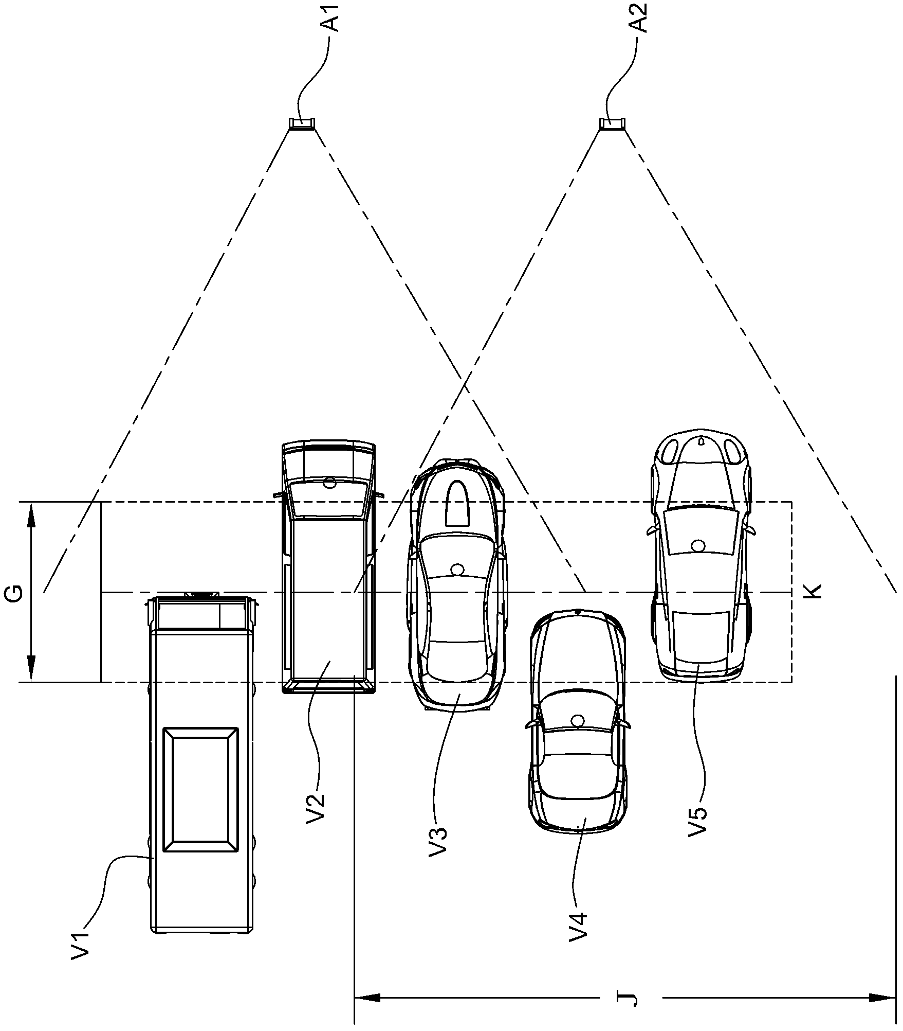 Method for realizing multilane free stream electronic charging through orthogonal phase control array antenna