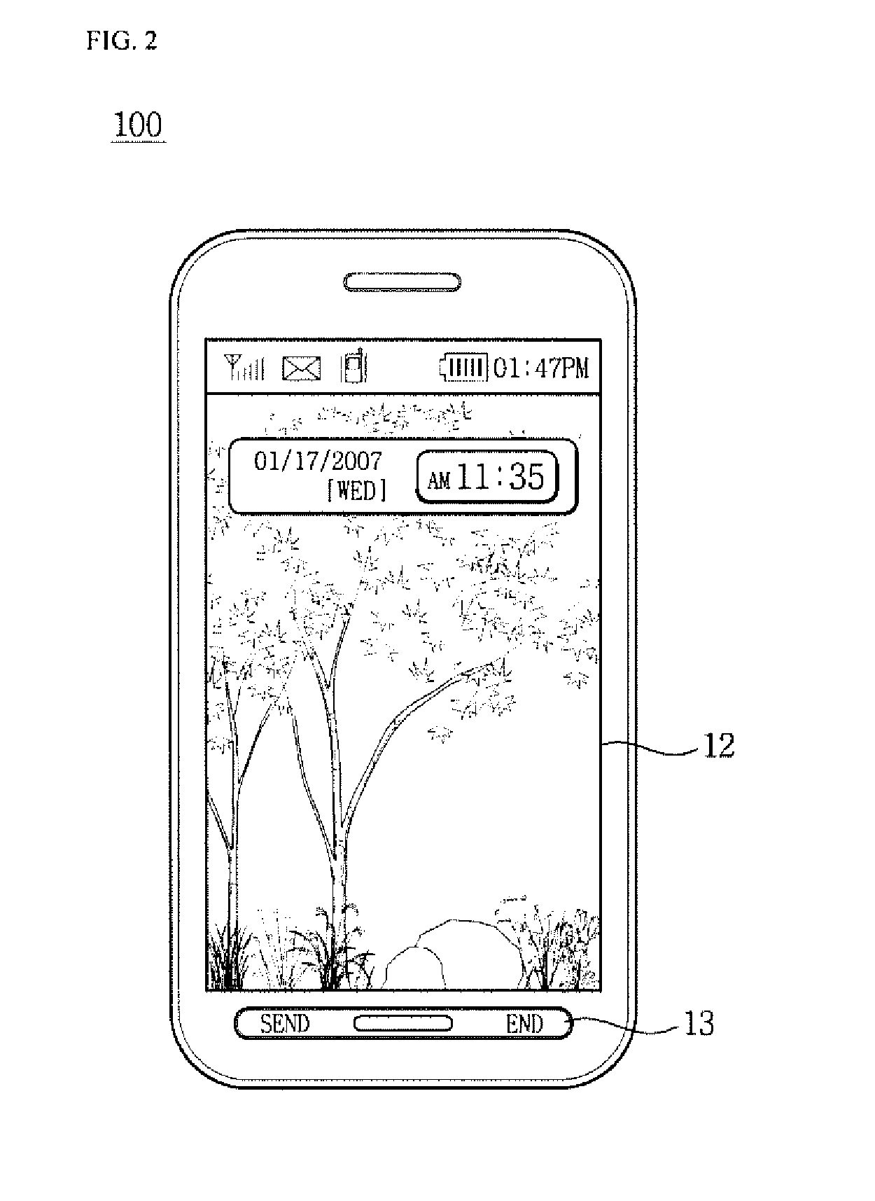 Mobile electronic apparatus with touch input device and display method using the same