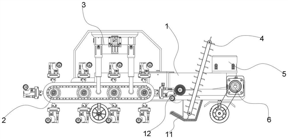 Movable uprooting weeding robot