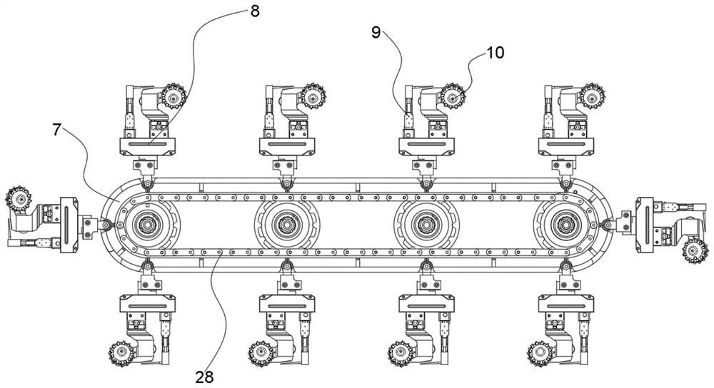 Movable uprooting weeding robot