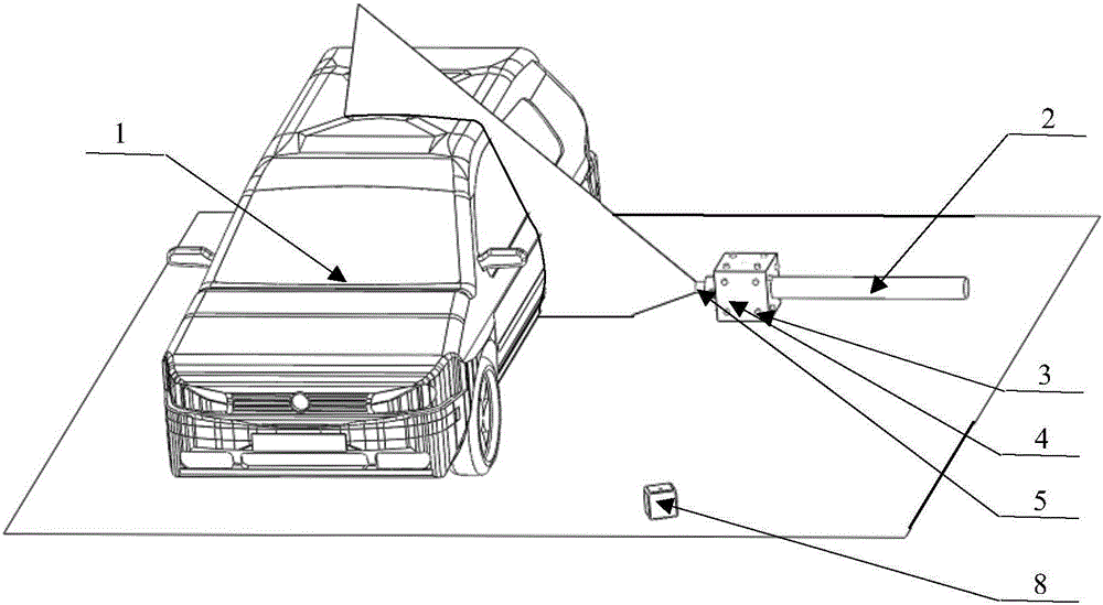 Automobile appearance motion-unrestricted detection instrument based on three-dimensional rectangular coordinates