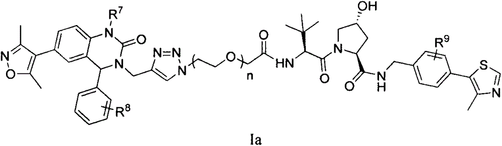 Bifunctional molecule based on VHL ligand induced BET degradation as well as preparation and application thereof