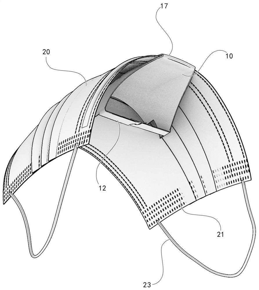 Use method of clamping head capable of improving breathability of plane mask