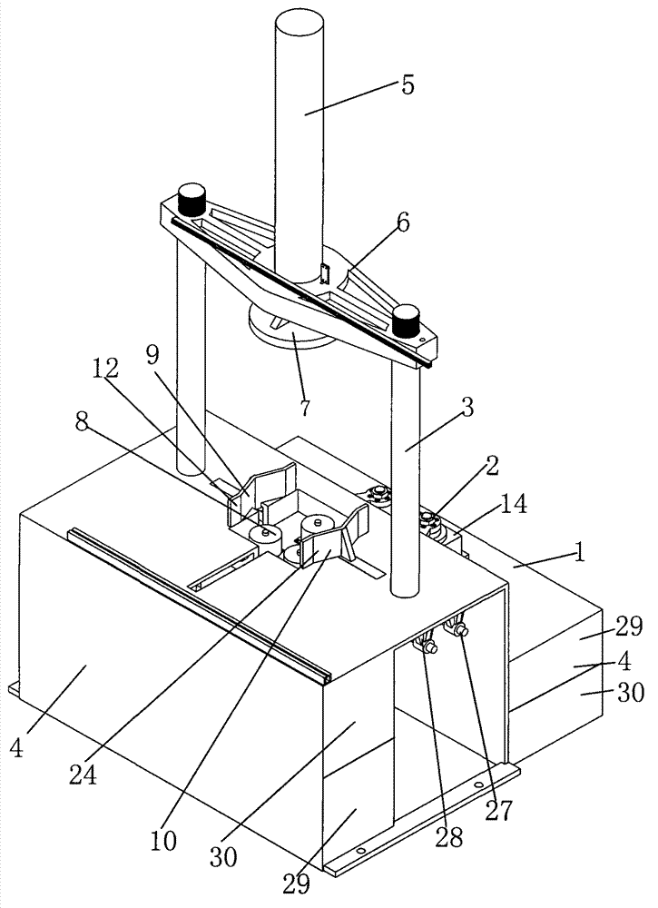 Round spring test device