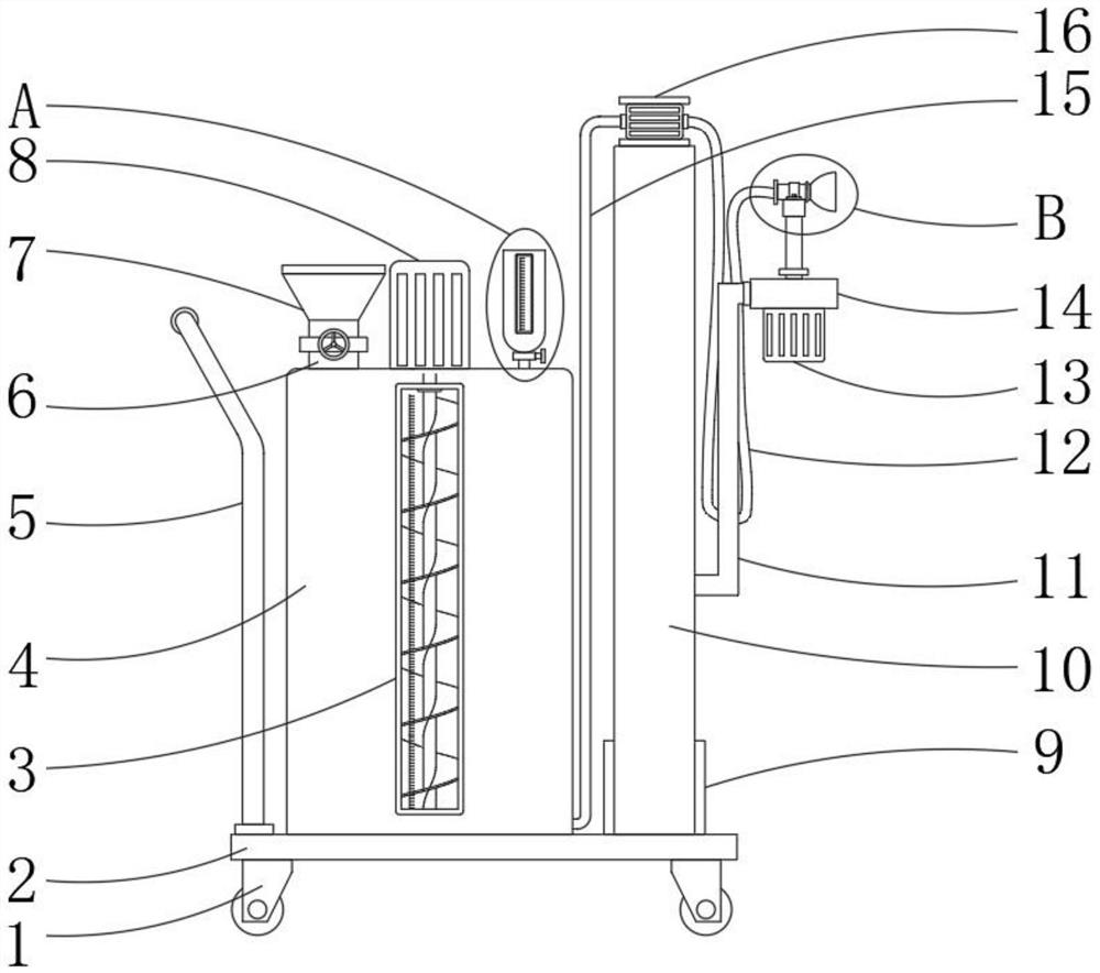 Garden insecticide spraying device and working mode thereof