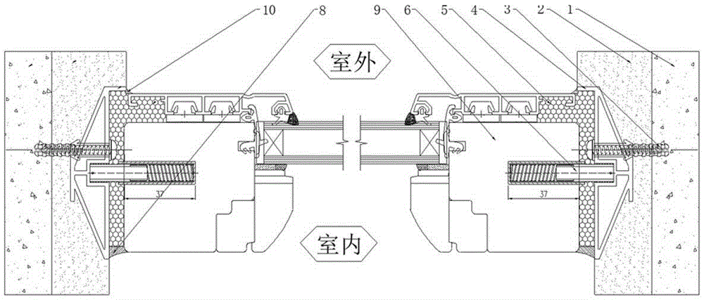 Door window installed through spring pin bolt and door window integral installation method