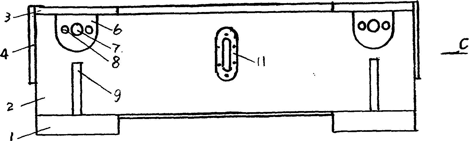 All welded steel structured bearing seat of blower fan water-cooling type in large-scale power station, and manufacturing method thereof