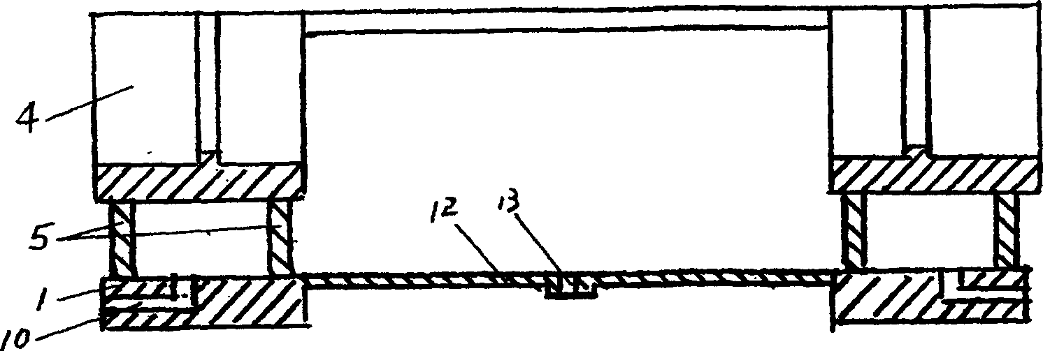 All welded steel structured bearing seat of blower fan water-cooling type in large-scale power station, and manufacturing method thereof