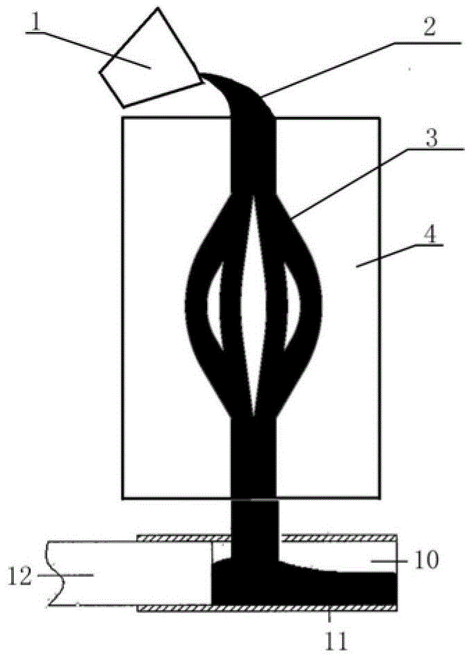 A device for preparing semi-solid slurry and rheological deformation by splitting and merging runners